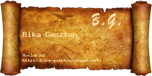 Bika Gaszton névjegykártya